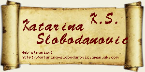 Katarina Slobodanović vizit kartica